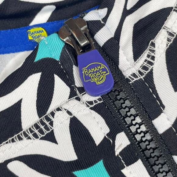 NWT Banana Boat Women's Rash Guard Style BB220 Print 15 Top Long Sleeve Size XL - Picture 5 of 8